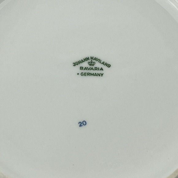 Haviland Forever Spring 7.5" Round Vegetable Bowl Pastel Flowers Silver Rim - Picture 5 of 7